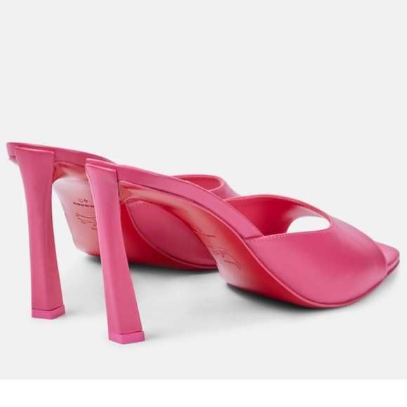 $895 Christian Louboutin Condora 85mm Leather Mule Sandal Pink EU 39 US 9 BNIB - Picture 2 of 12